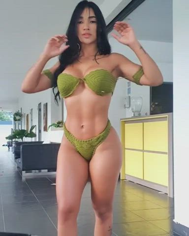 Olive green bikini