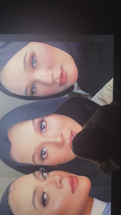 Cumshot Hijab Malaysian Muslim Tribute gif