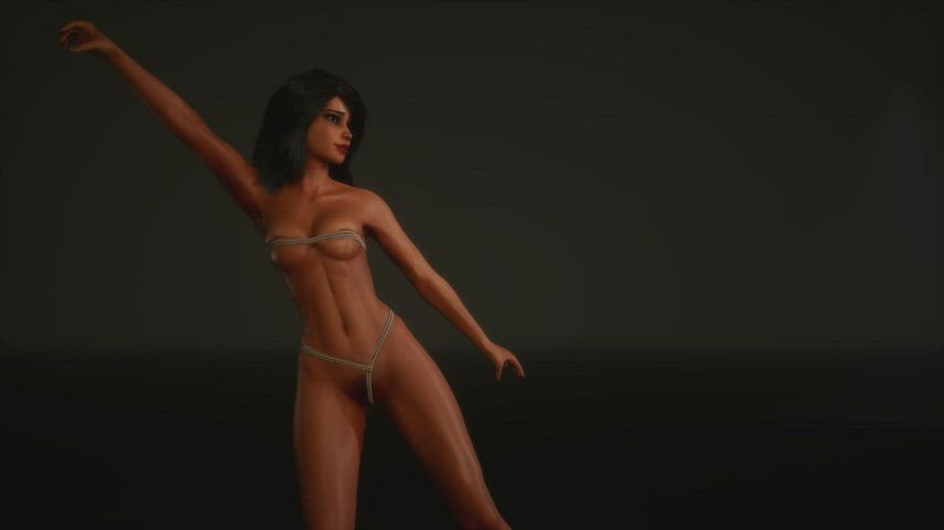 3d boobs booty dancing gif