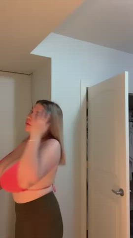 big tits hotwife jiggling gif