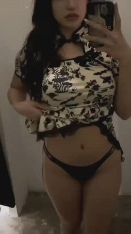 Amateur Asian Lingerie gif