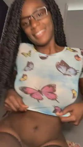 Ebony Flashing Tits gif