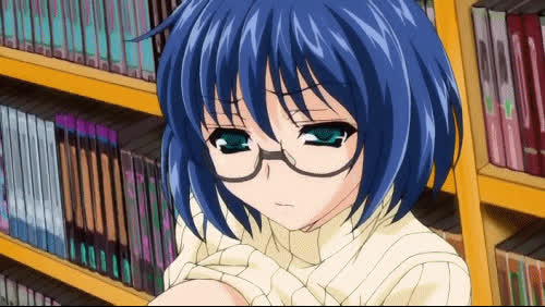Animation Anime Big Tits Glasses Hentai Schoolgirl gif
