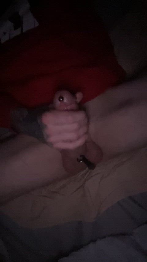 big dick butt plug cock ring male masturbation masturbating pierced piercing gif