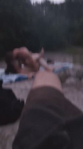 Cuckold Outdoor Public Voyeur gif