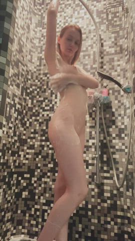 Boobs Shaved Pussy Shower gif
