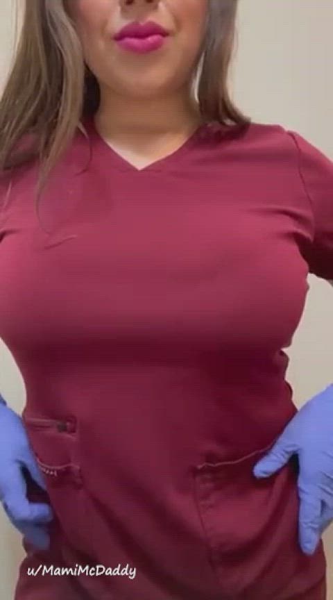 My milf tits at work