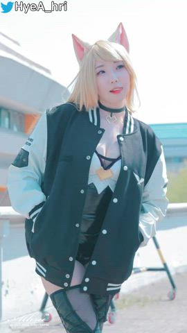 asian cosplay cute korean model gif