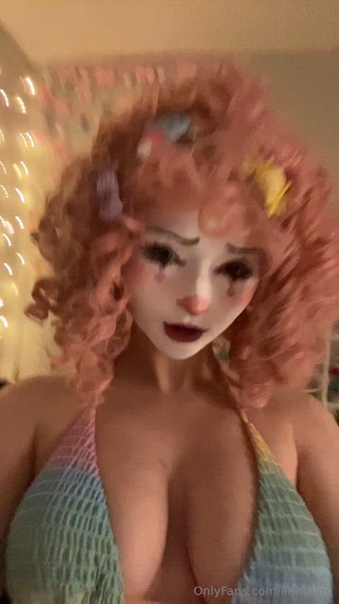 ass clown girl tits gif