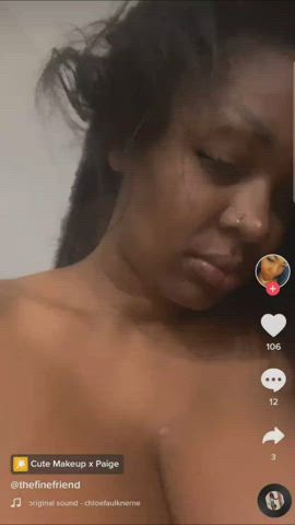 Ebony Nipples Nipslip Tits Topless gif