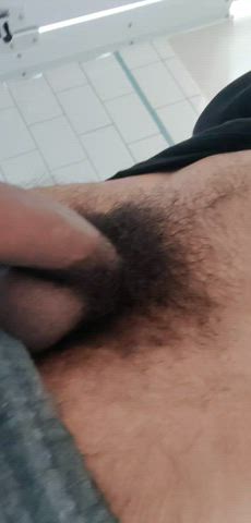 big dick cock gay jerk off public solo gif