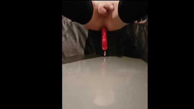 Sissy Dildo Ride & Huge Cum