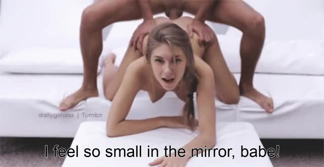 Mirror view of herself