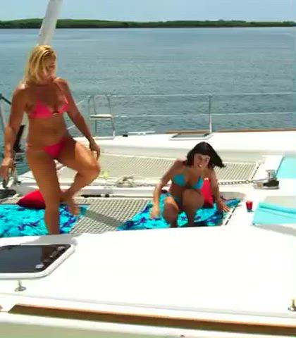 bikini boat tits gif