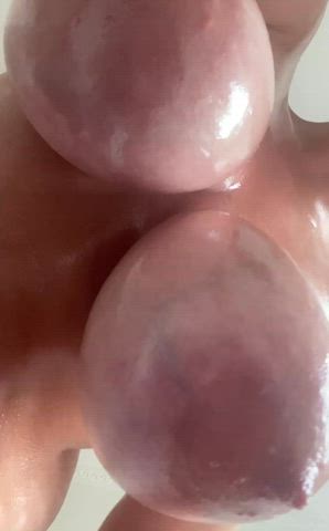 Big Tits Oiled Tit Worship gif