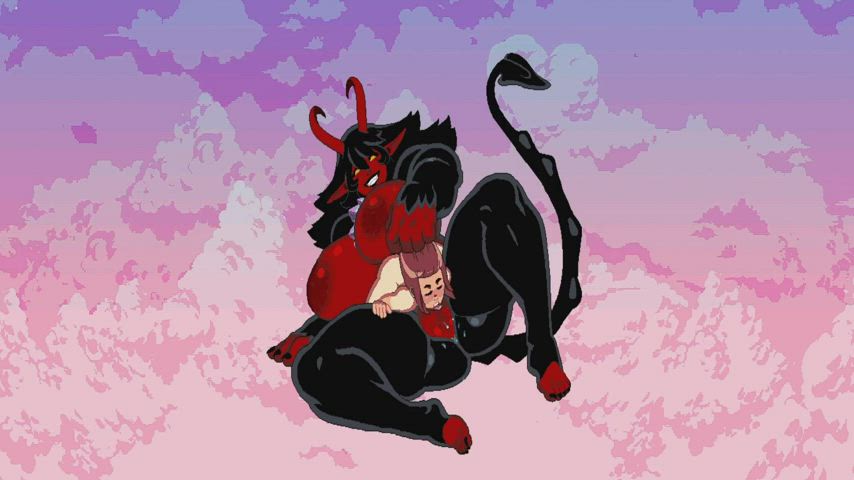 Animation Anime Cartoon Hentai Lesbian Licking Loop Monster Girl Rule34 gif
