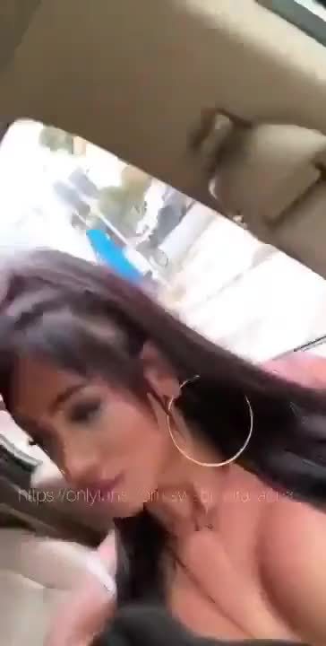 Blowjob inside the car in a public place!