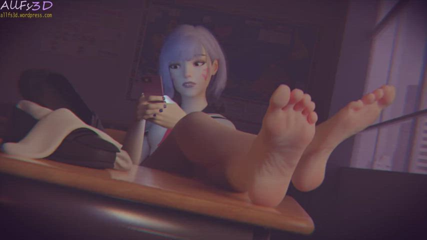 D.va gets her feet licked (AllFs3D) [Overwatch]
