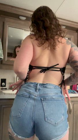 jeans pawg tattooed gif