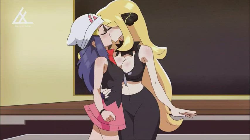 boobs hentai kissing lesbian lesbians sucking tits gif