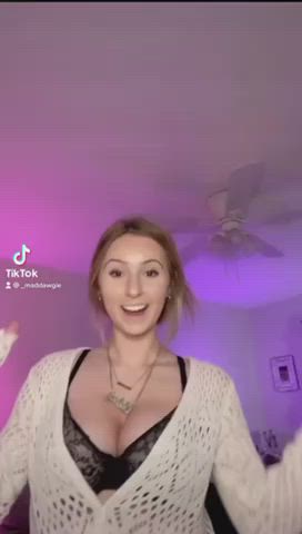 big tits blonde tiktok gif