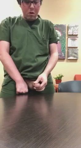 coworker cum cumshot gay male masturbation gif