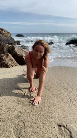 Crawling on the beach in slo mo for you