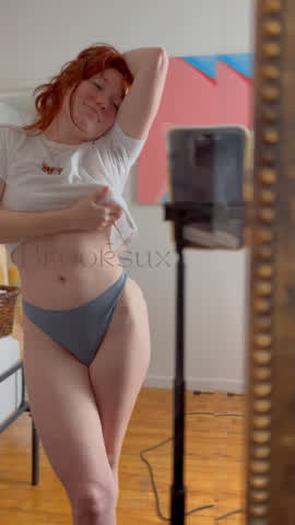 booty hairy hairy armpits hairy ass hairy pussy pale panties redhead thong gif