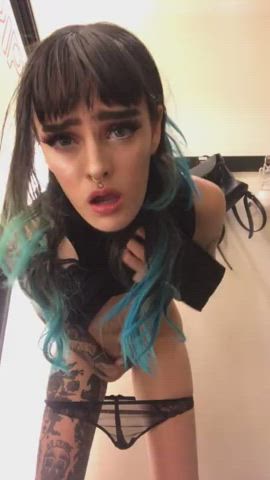 Dressing Room Emo Kawaii Girl Masturbating gif