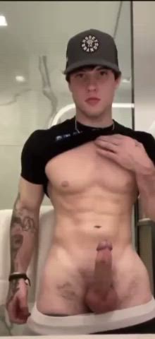 big dick cumshot jerk off gif