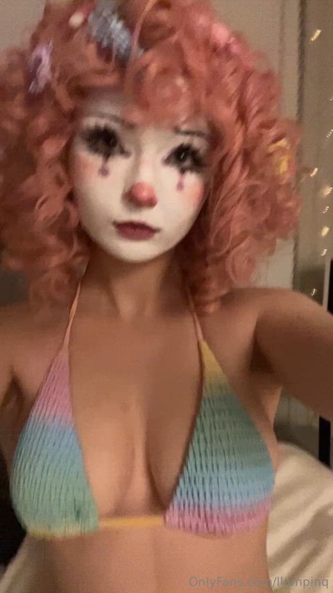 ass clown girl tits gif