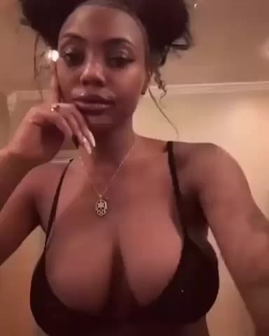 big tits busty cleavage ebony gif