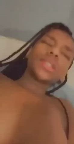 creamy ebony fingering orgasm pink thong gif