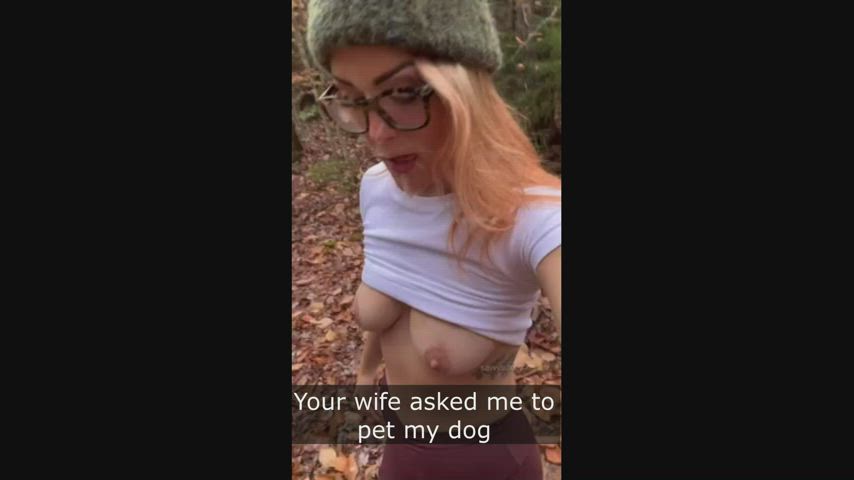 caption cheating cuckold cum cum swallow facial flashing glasses public gif