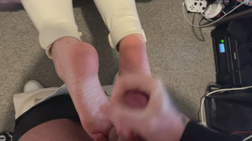 big dick cock cumshot cute double cumshot feet feet fetish soles toes gif