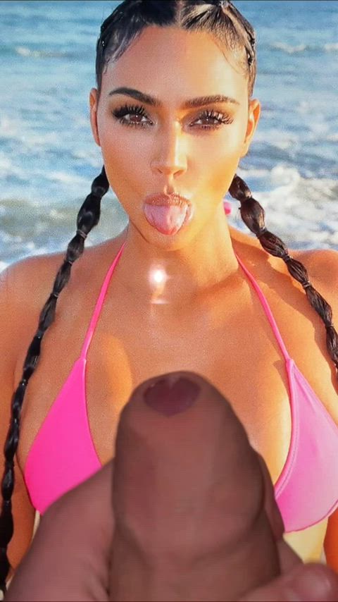 Kim kardashian cum tribute (full video and all my other tribute are on my telegram
