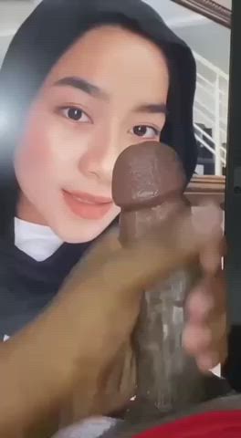 cockslap face fuck hijab malaysian tribute gif
