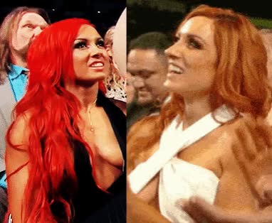 Throwback to Becky Lynch cockteasing with her tits at the Hall of Fame.