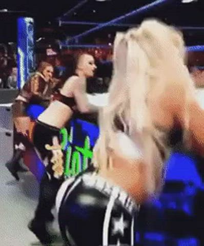 Ass Blonde Wrestling gif