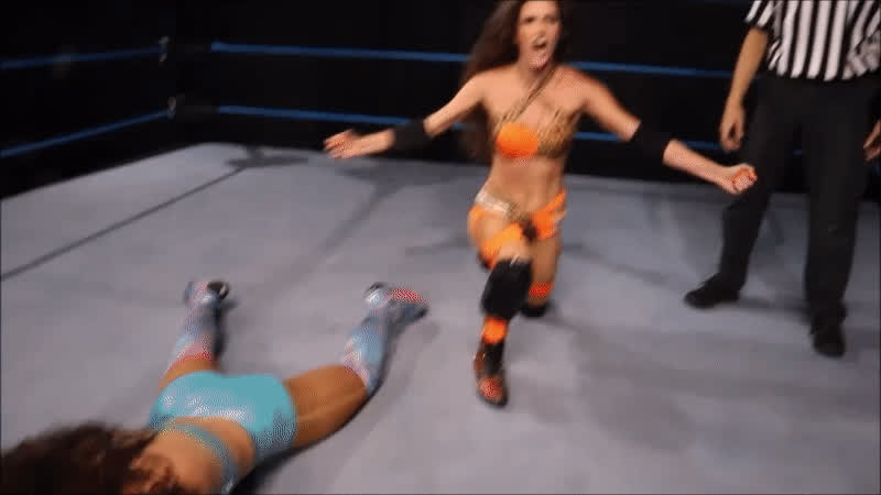 brunette white girl wrestling gif