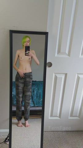 alt hairy pussy petite short hair skinny striptease tomboy r/adorableneongirls gif