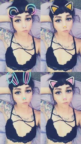 Alt American Cute Goddess Goth Kawaii Girl Lingerie OnlyFans Tattoo TikTok Webcam