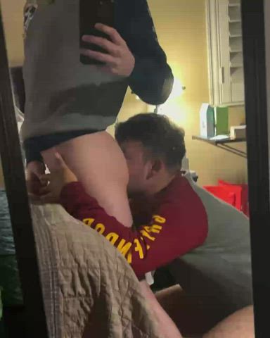 ass eating couple gay gif