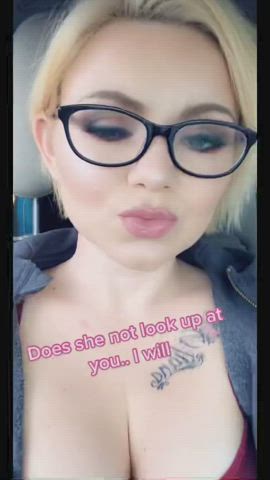 amateur big tits blowjob boobs glasses milf onlyfans tease tiktok gif