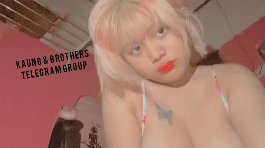 asian big tits boobs cute natural tits teen gif