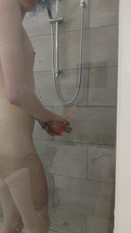 anal dildo femboy shower trans gif
