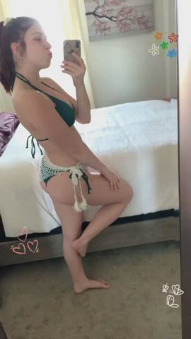 Amateur Ass Bikini Gamer Girl Non-nude Tease Teasing Teen Tits White Girl gif