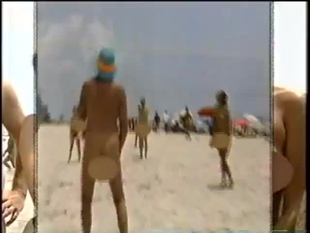 Topless South Florida Reporter Does Story on Nude Beach (mid-90's)