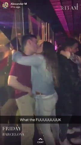 Amateur DontSlutShame Flashing Grabbing Kiss Kissing Party Public Real Couple gif