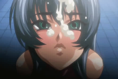 cum in mouth green eyes hentai long hair tongue fetish gif